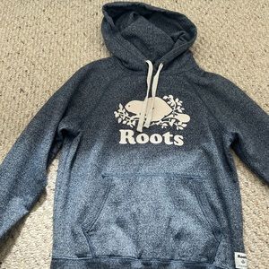 Roots salt and pepper blue hoodie size XS